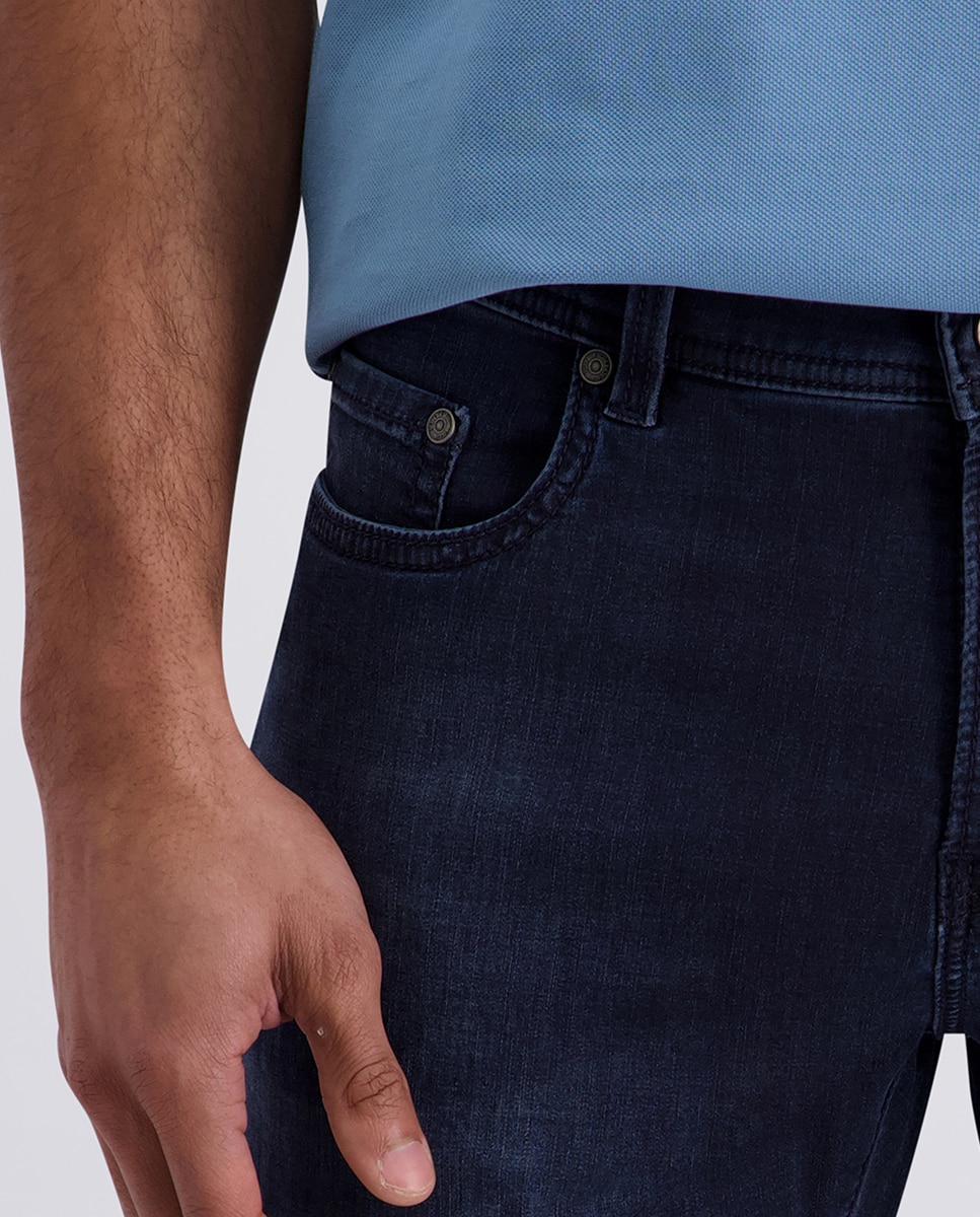 Bermudas Denim Tapered Fit Airtouch - Azul-Escuro Azul-marinho-4