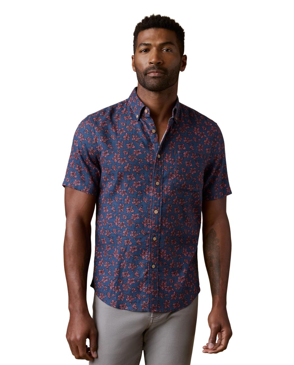 Imagen 0 de Camisa de hombre fantasía manga corta Multicolor