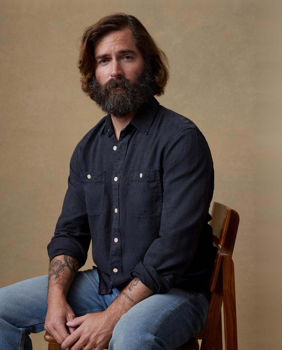 Faherty - Sobrecamisa de hombre lisa.