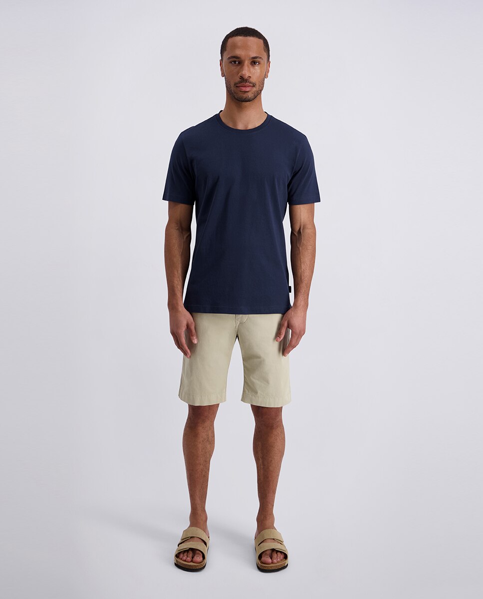 T-shirt Básica Mercerizada Custom Fit - Azul-Marinho Azul-6