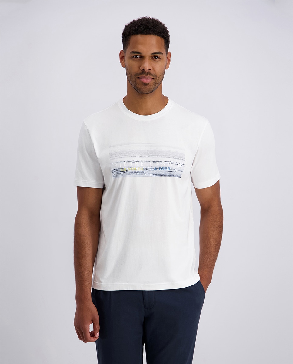 T-shirt Regular Fit com Estampado La Mer - Branco Branco-1