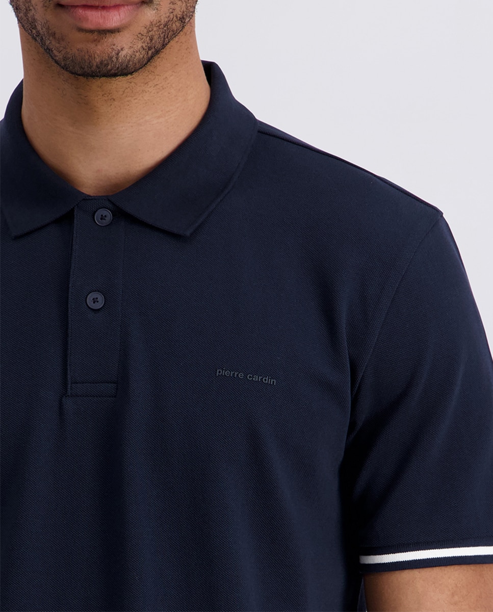 Polo básico performance pique de hombre regular fit blanco - Pierre Cardin - Azul marino Azul marino-3