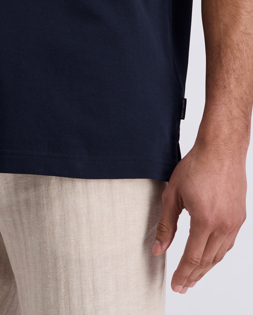 Polo básico performance pique de hombre regular fit blanco - Pierre Cardin - Azul marino Azul marino-4