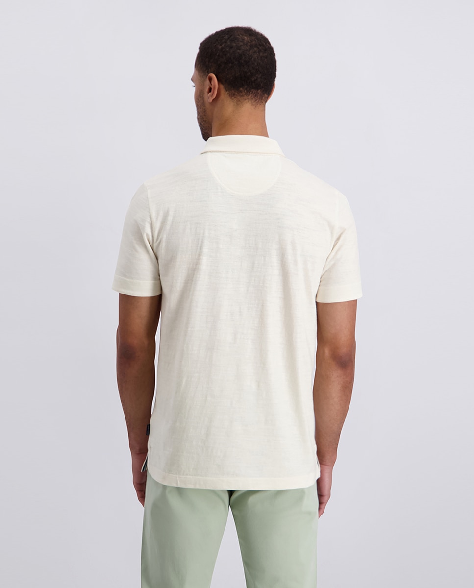 Polo Custom Fit Serafino Fineliner - Verde-Água Branco-2