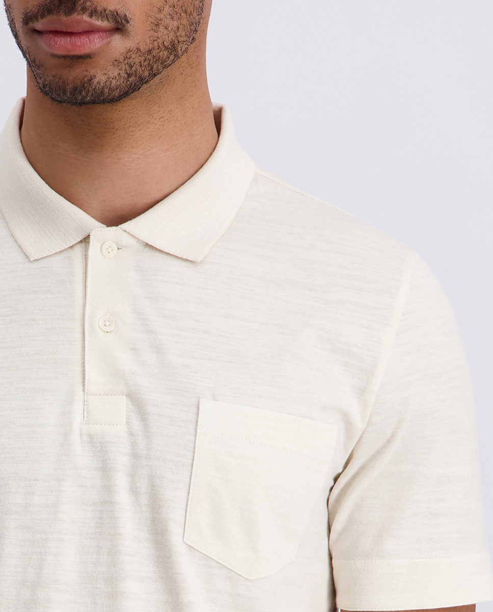 Polo Custom Fit Serafino Fineliner - Verde-Água Branco-3