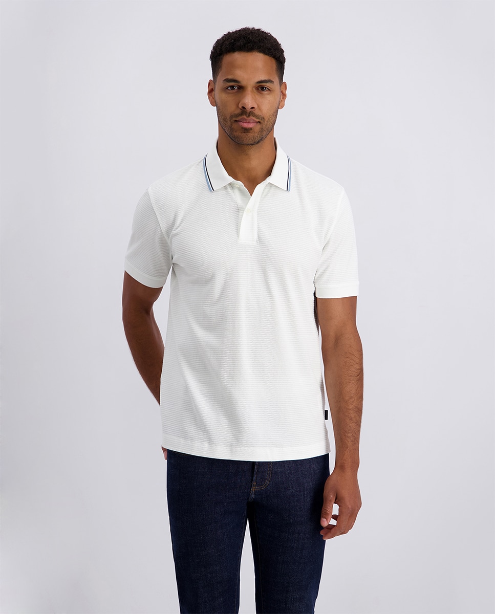 Imagem 0 de Polo Classic Fit Texturizado com Estrutura - Branco
