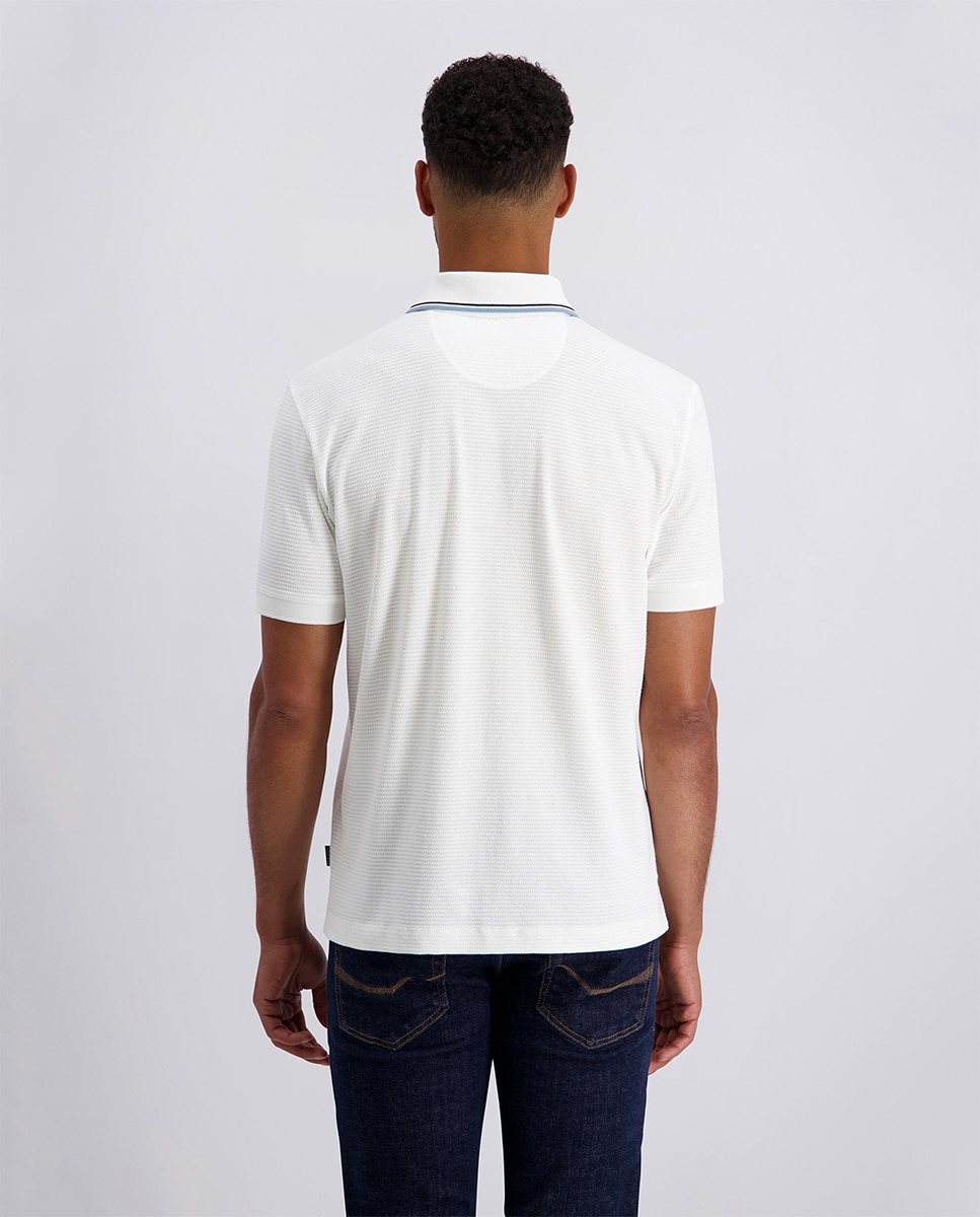 Polo Classic Fit Texturizado com Estrutura - Branco Branco-2