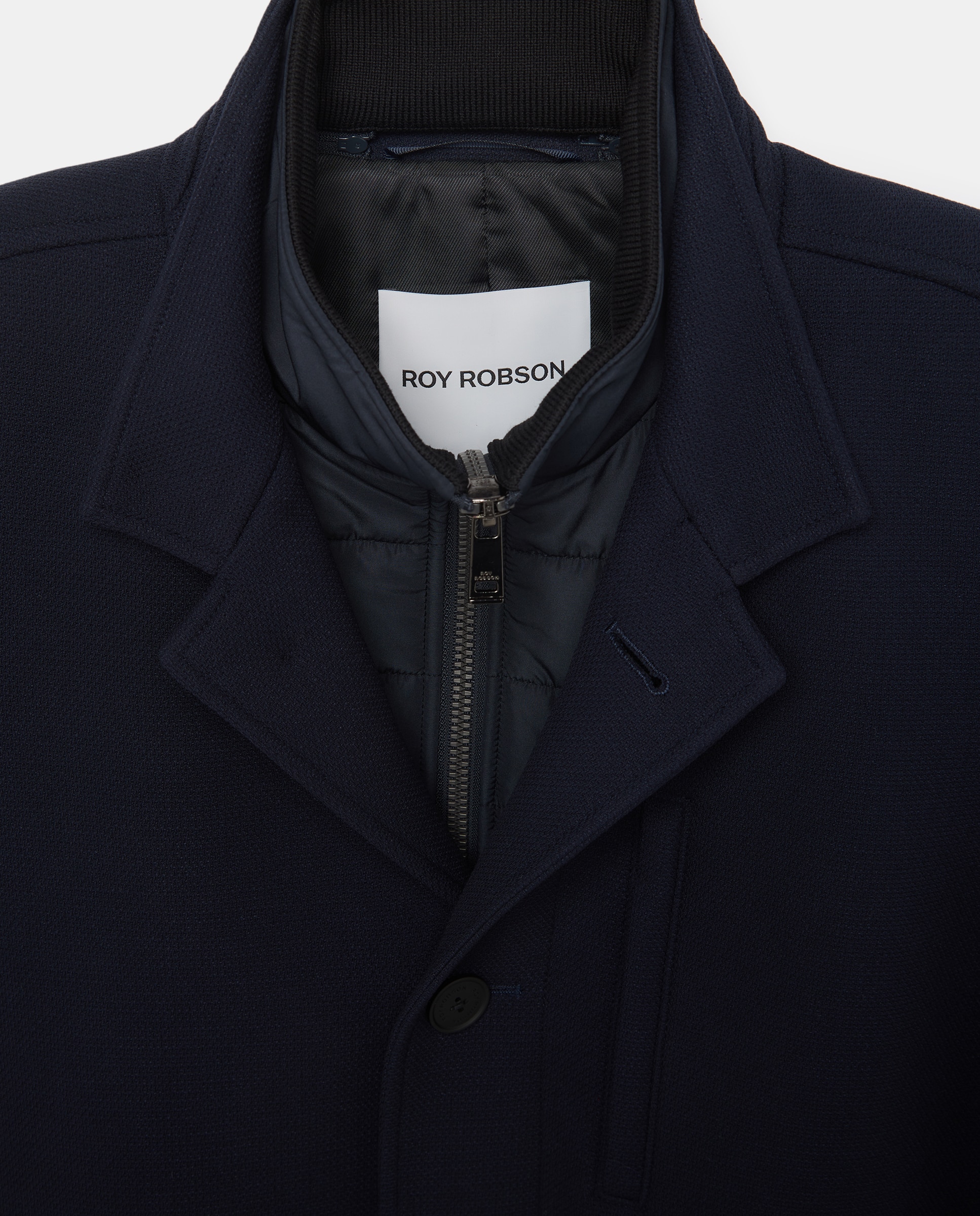 Abrigo para hombre con estilo contemporáneo - Roy Robson - Azul oscuro Azul oscuro-2