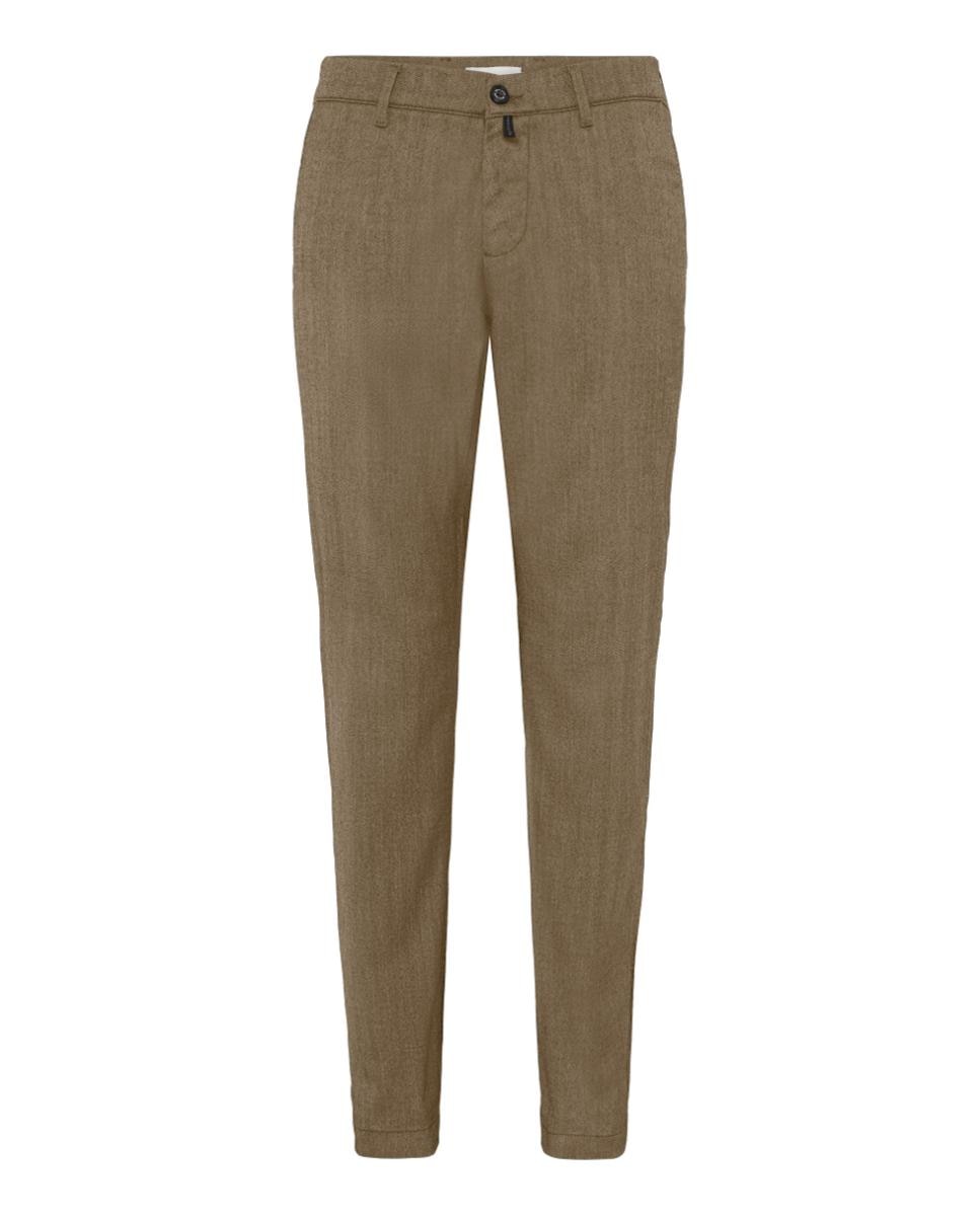 Pantalón chino de hombre tapered fit espiga Wooltouch - Pierre Cardin - Beige Beige-1