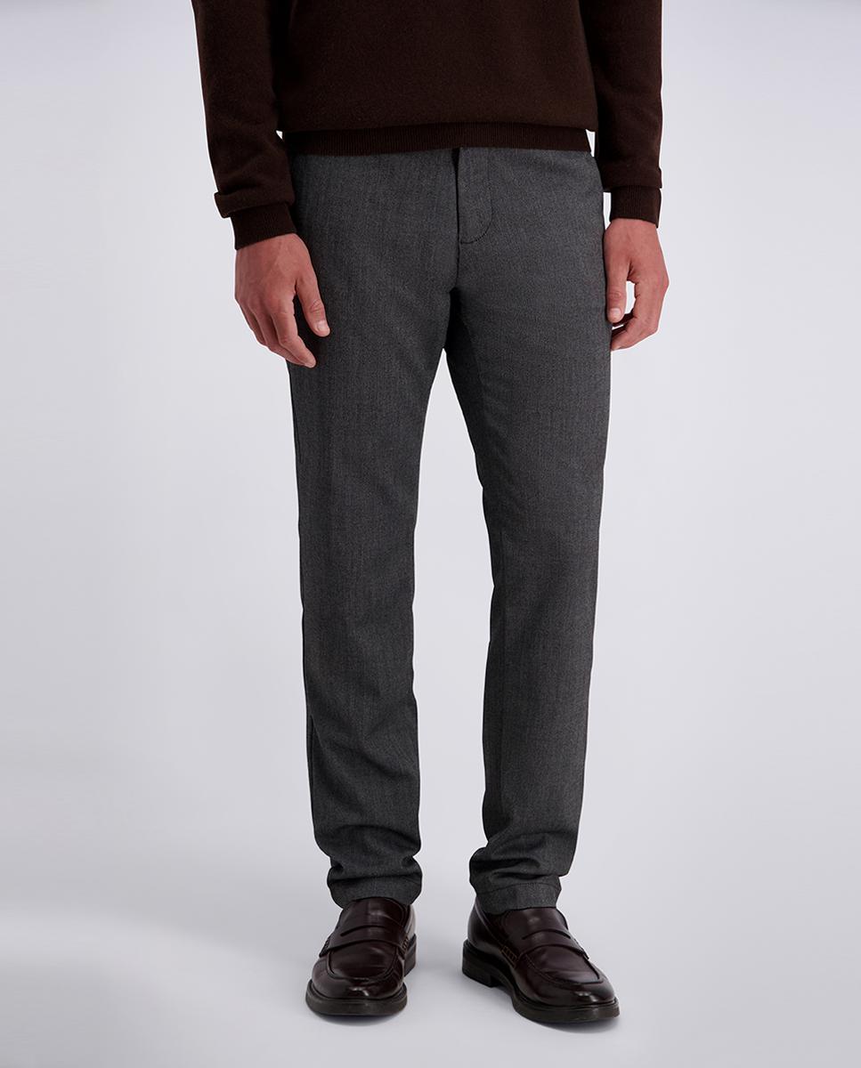 Pantalón chino de hombre tapered fit espiga Wooltouch - Pierre Cardin - Gris oscuro Gris oscuro-2