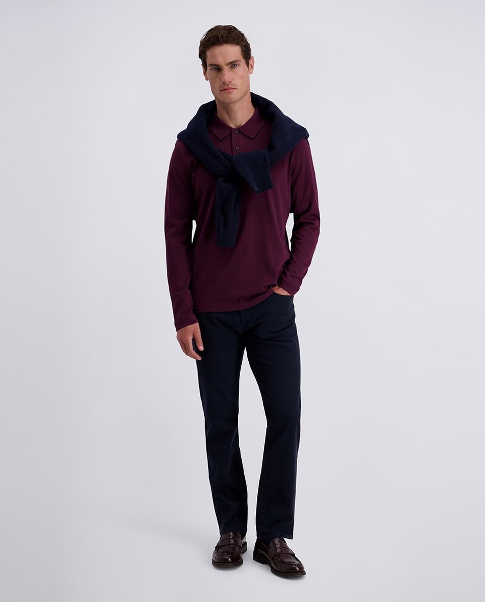 Imagen 0 de Pantalón 5 bolsillos de hombre regular fit microestructura cuadros Azul marino