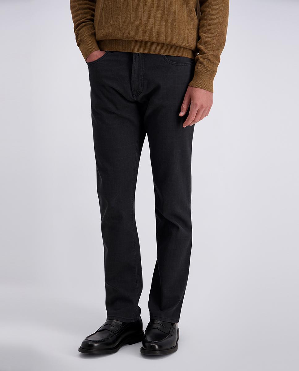 Pantalón 5 bolsillos de hombre regular fit microestructura cuadros - Pierre Cardin - Gris oscuro Gris oscuro-2