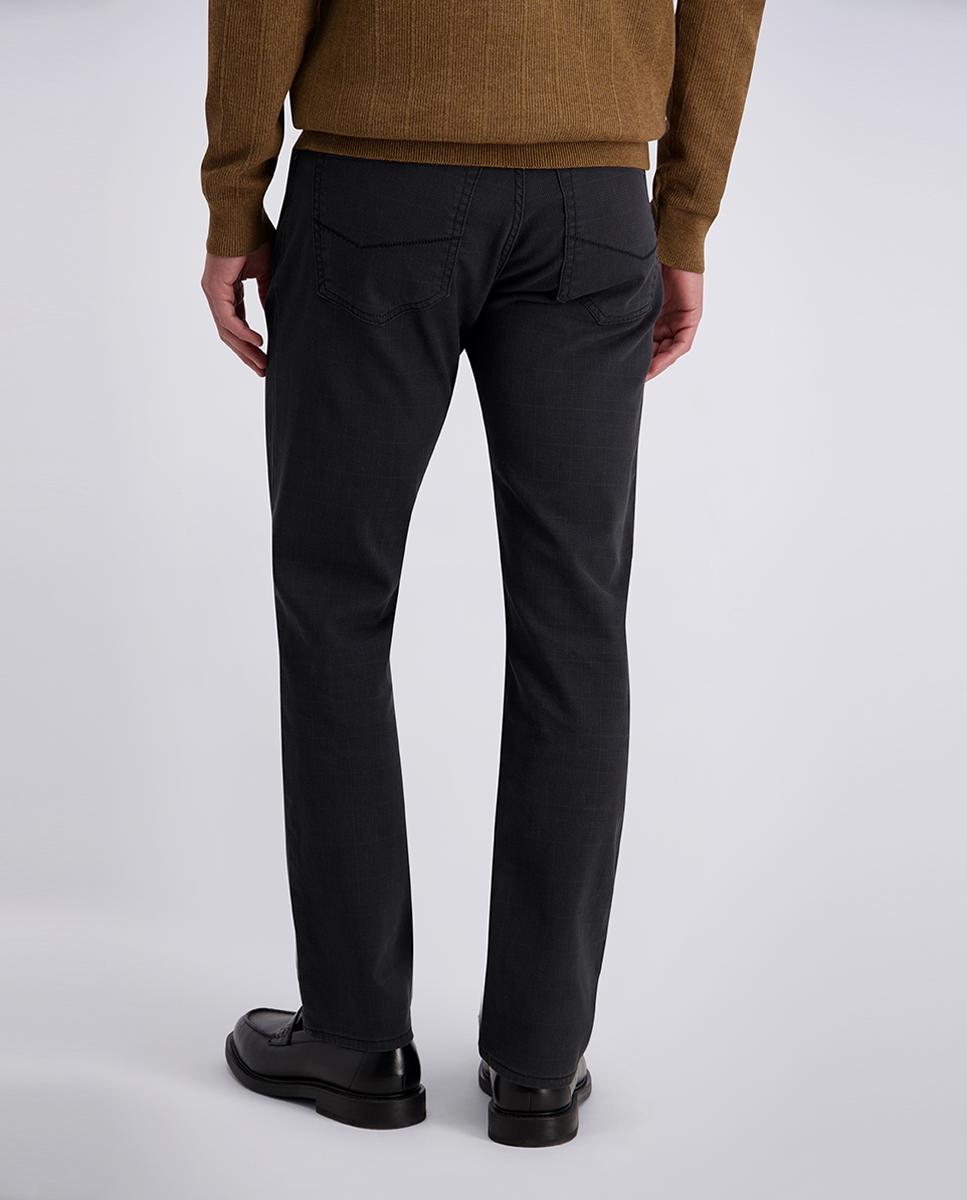 Pantalón 5 bolsillos de hombre regular fit microestructura cuadros - Pierre Cardin - Gris oscuro Gris oscuro-3