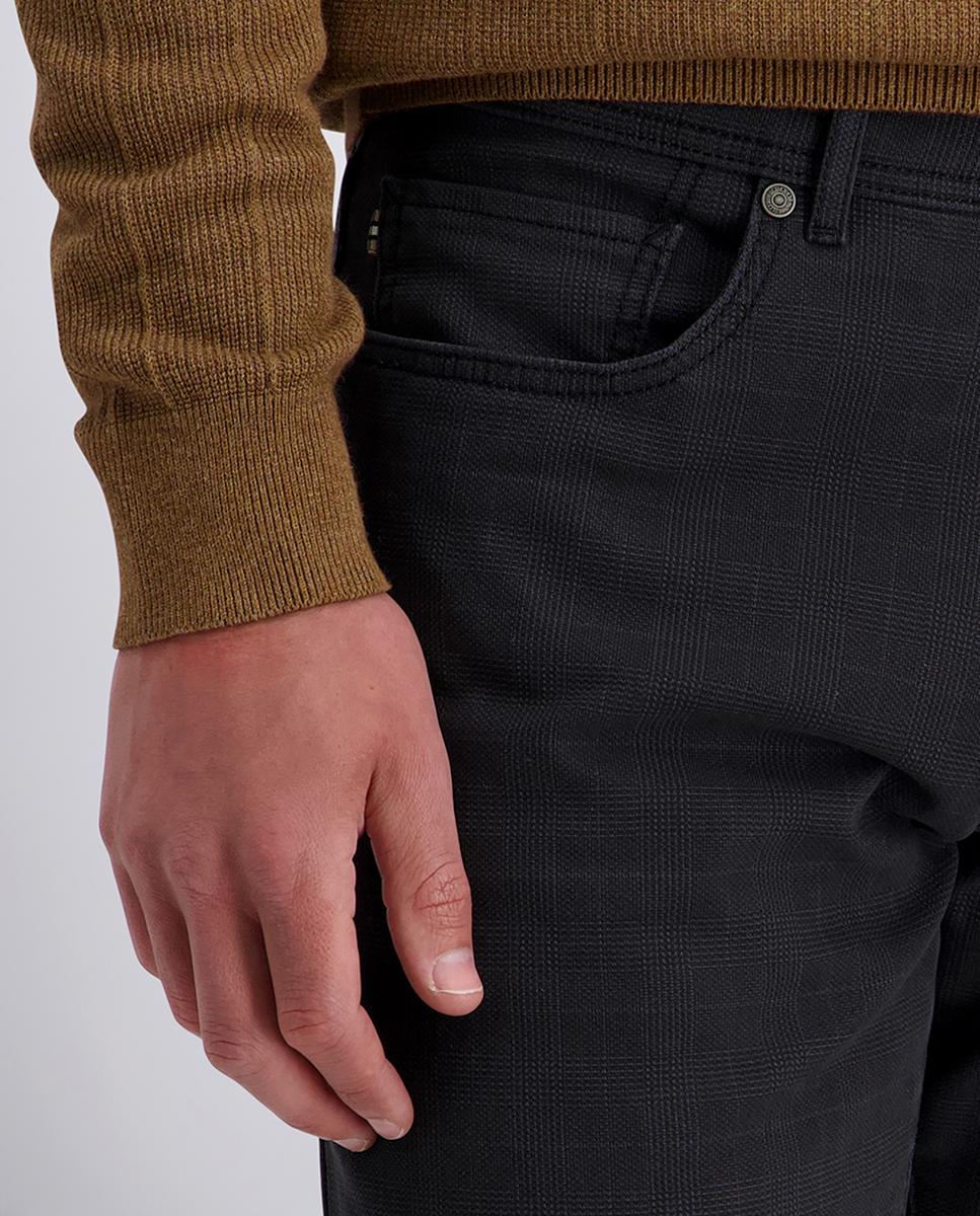 Pantalón 5 bolsillos de hombre regular fit microestructura cuadros - Pierre Cardin - Gris oscuro Gris oscuro-4