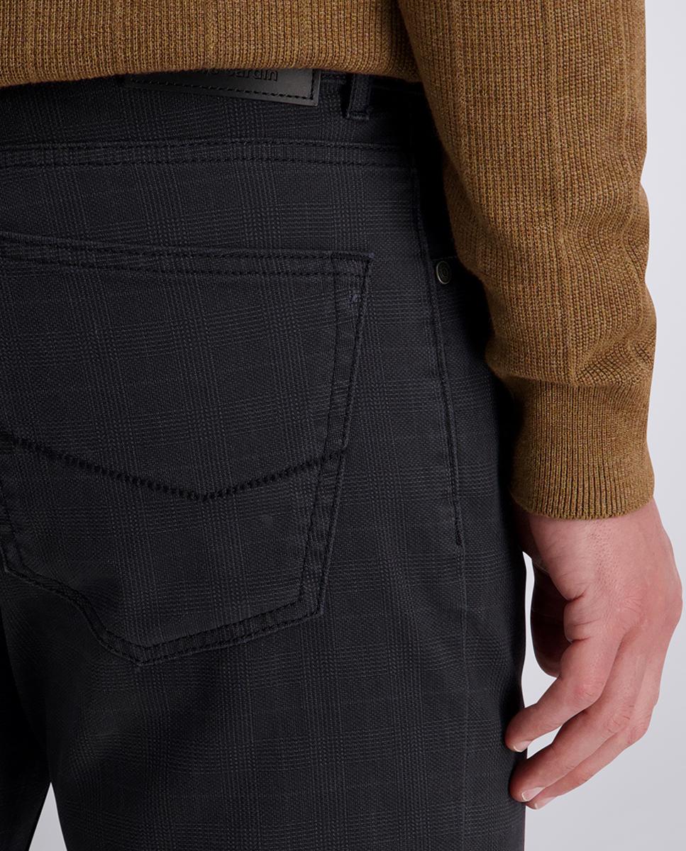 Pantalón 5 bolsillos de hombre regular fit microestructura cuadros - Pierre Cardin - Gris oscuro Gris oscuro-5