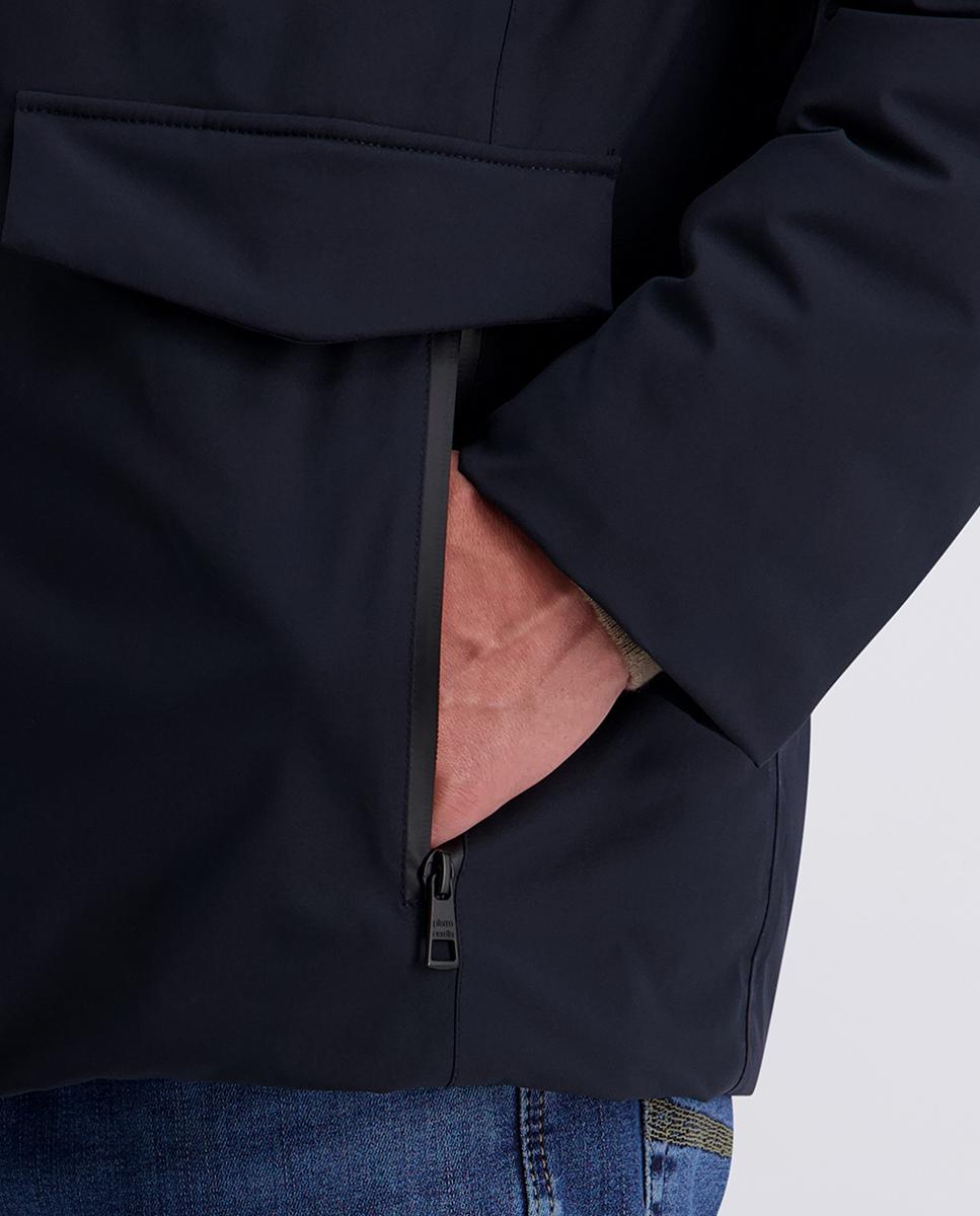 Parka tres cuartos de hombre azul marino Nylon - Pierre Cardin - Azul marino Azul marino-4