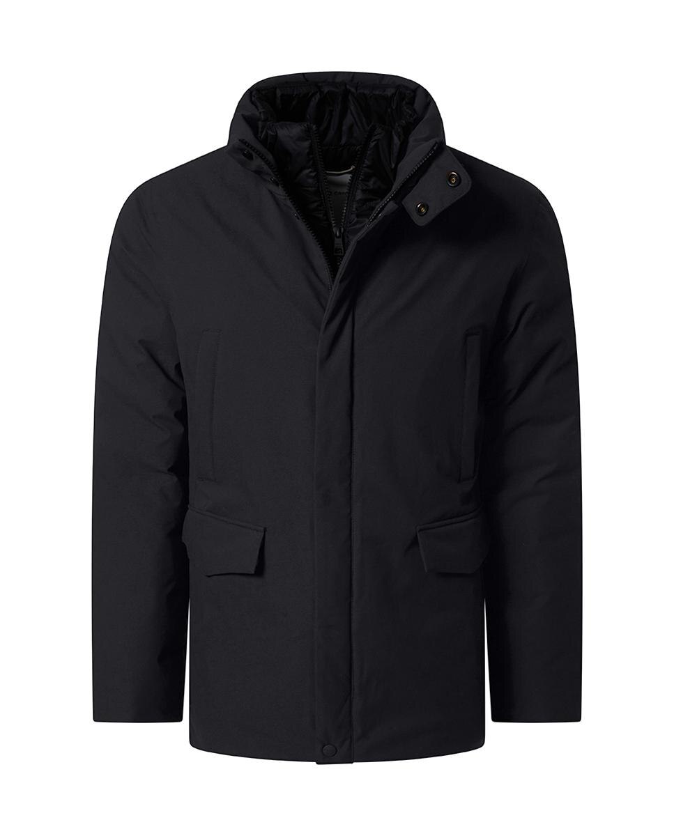 Imagem 0 de Parka Três Quartos de Nylon - Azul-Marinho