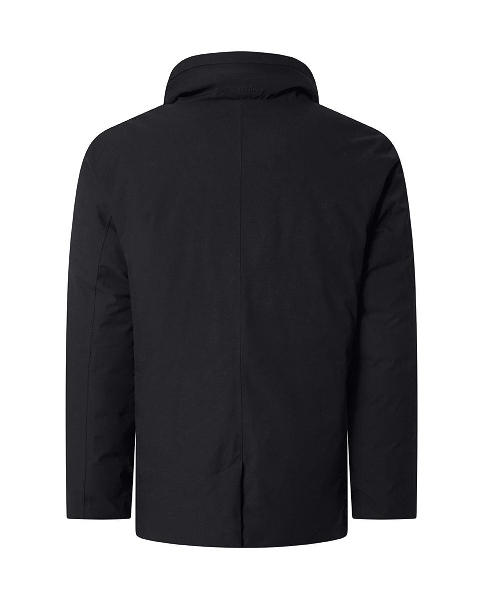 Parka Três Quartos de Nylon - Azul-Marinho Preto-2