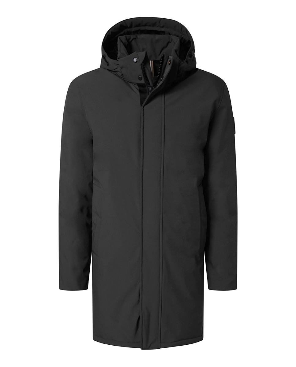Parka larga de hombre bolsillos paiping Futureflex - Pierre Cardin - Gris oscuro Gris oscuro-1