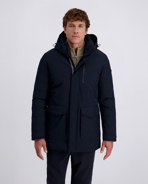 Imagen 0 de Parka larga Futureflex Paiping de hombre azul marino Modern fit