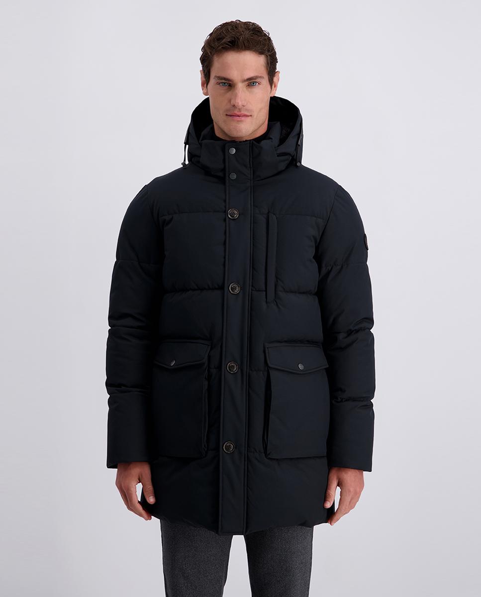 Imagem 0 de Parka Acolchoada com Gola de Pelo e Capuz Desmontável