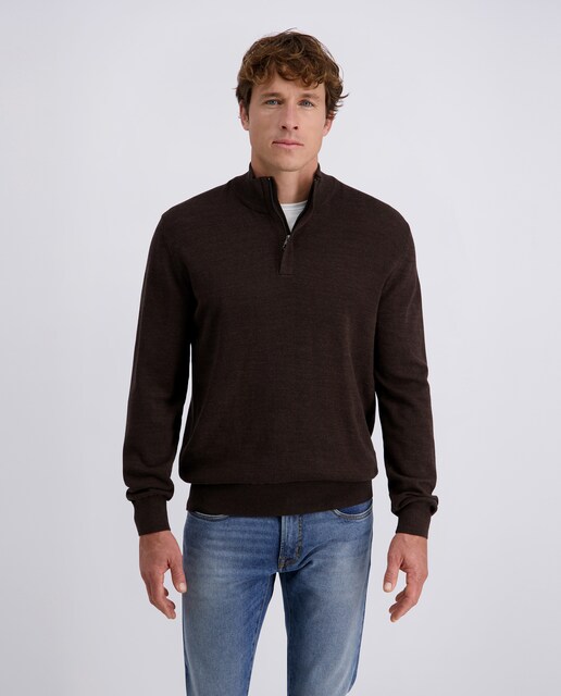 Imagen 0 de Jersey media cremallera cotton Troya de hombre azul denim