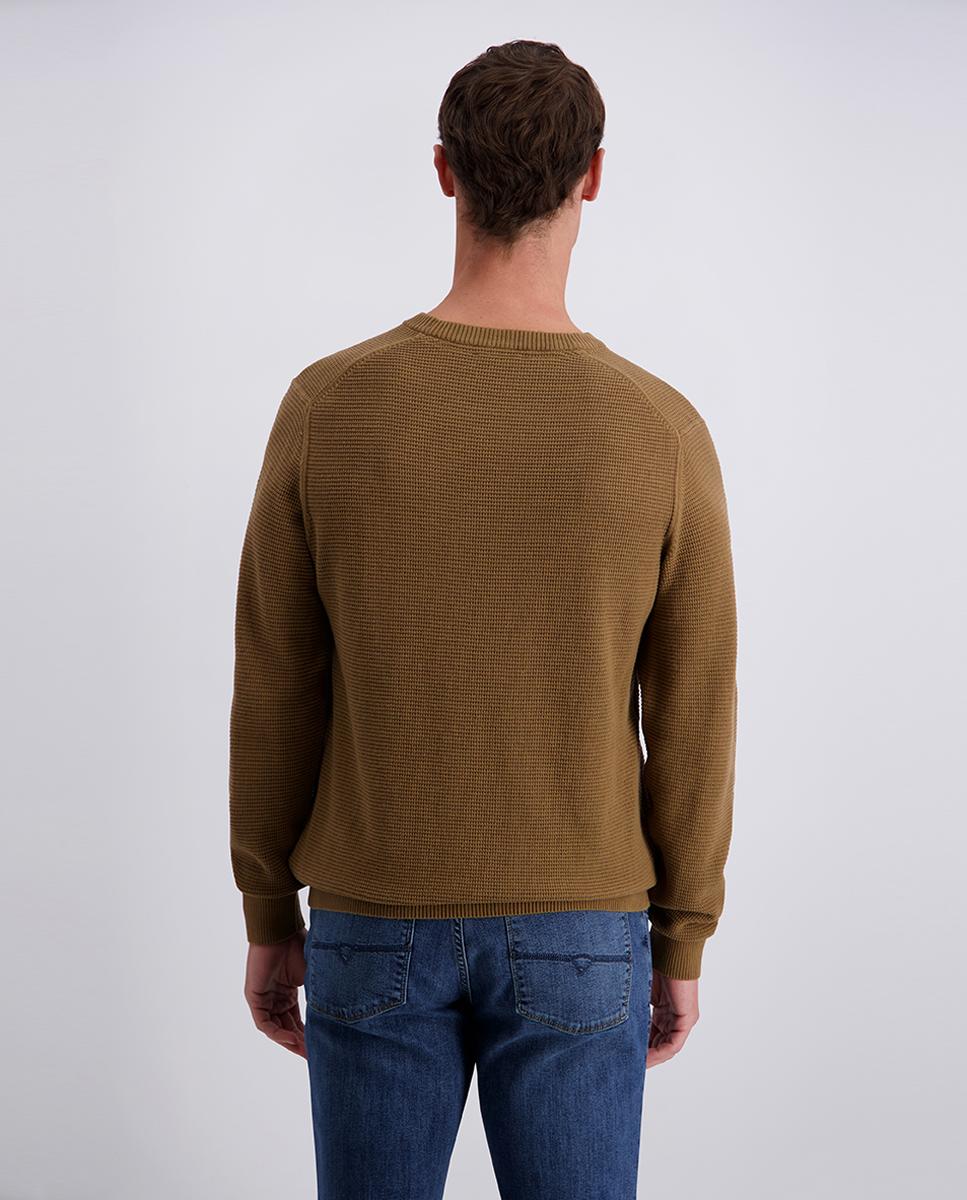 Camisola de Malha Modern Fit com Estrutura Cotton Bege-2