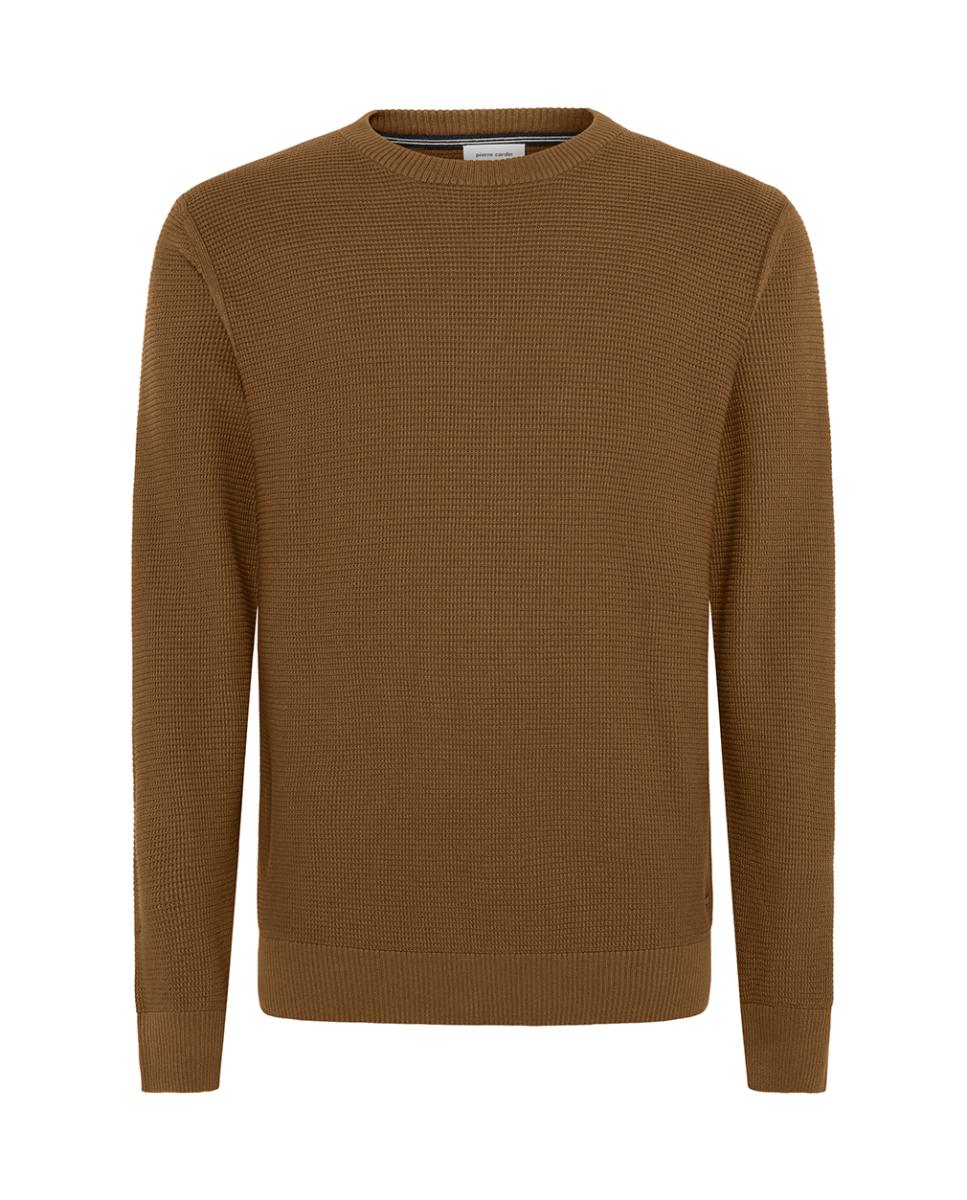 Camisola de Malha Modern Fit com Estrutura Cotton Bege-5
