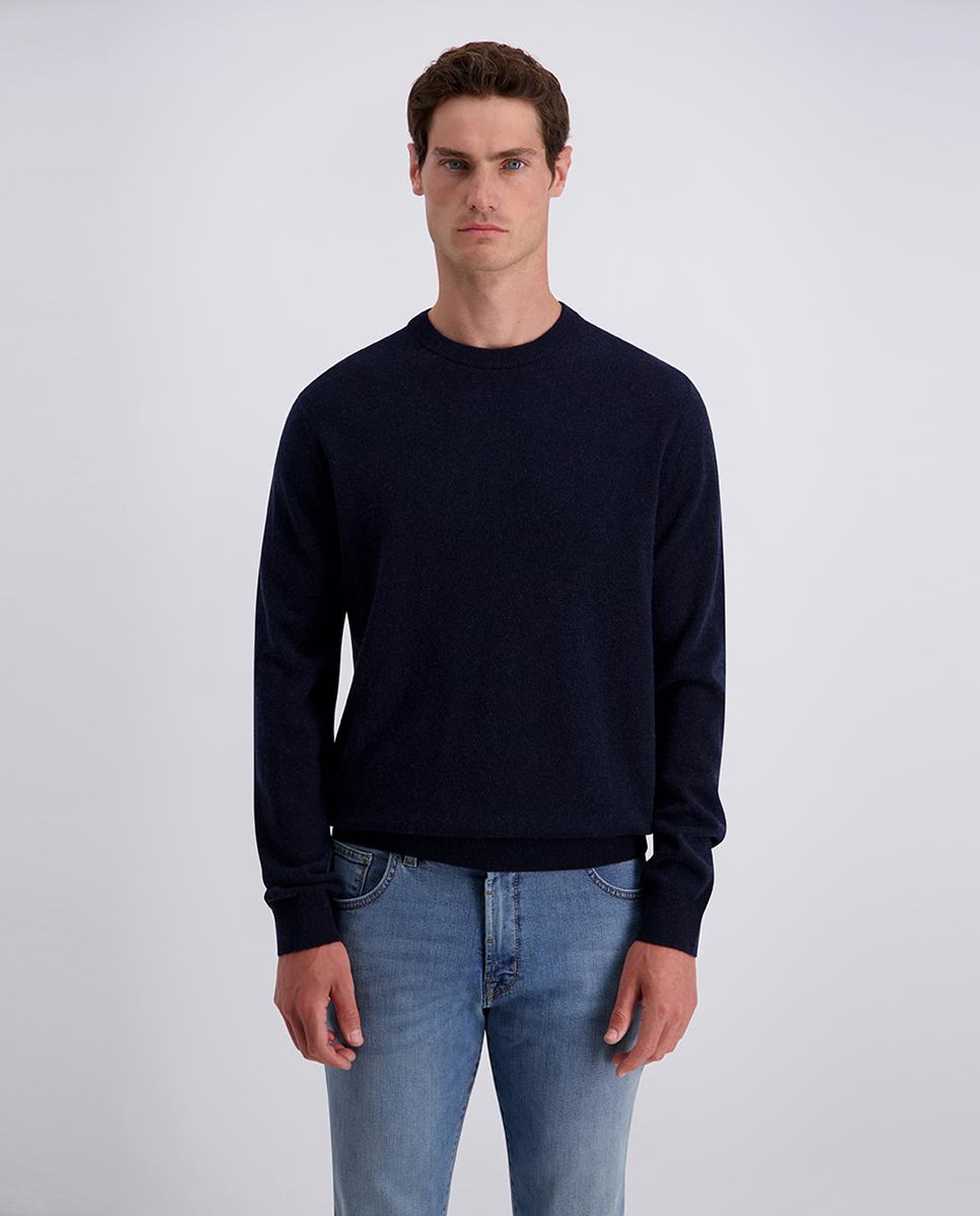 Jersey de hombre cuello caja modern fit 30% lana - Pierre Cardin - Azul marino Azul marino-1