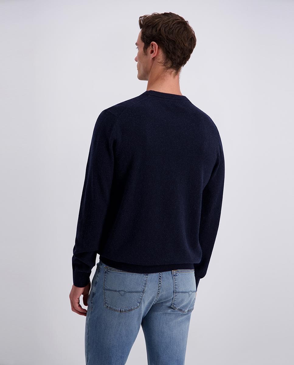 Jersey de hombre cuello caja modern fit 30% lana - Pierre Cardin - Azul marino Azul marino-2