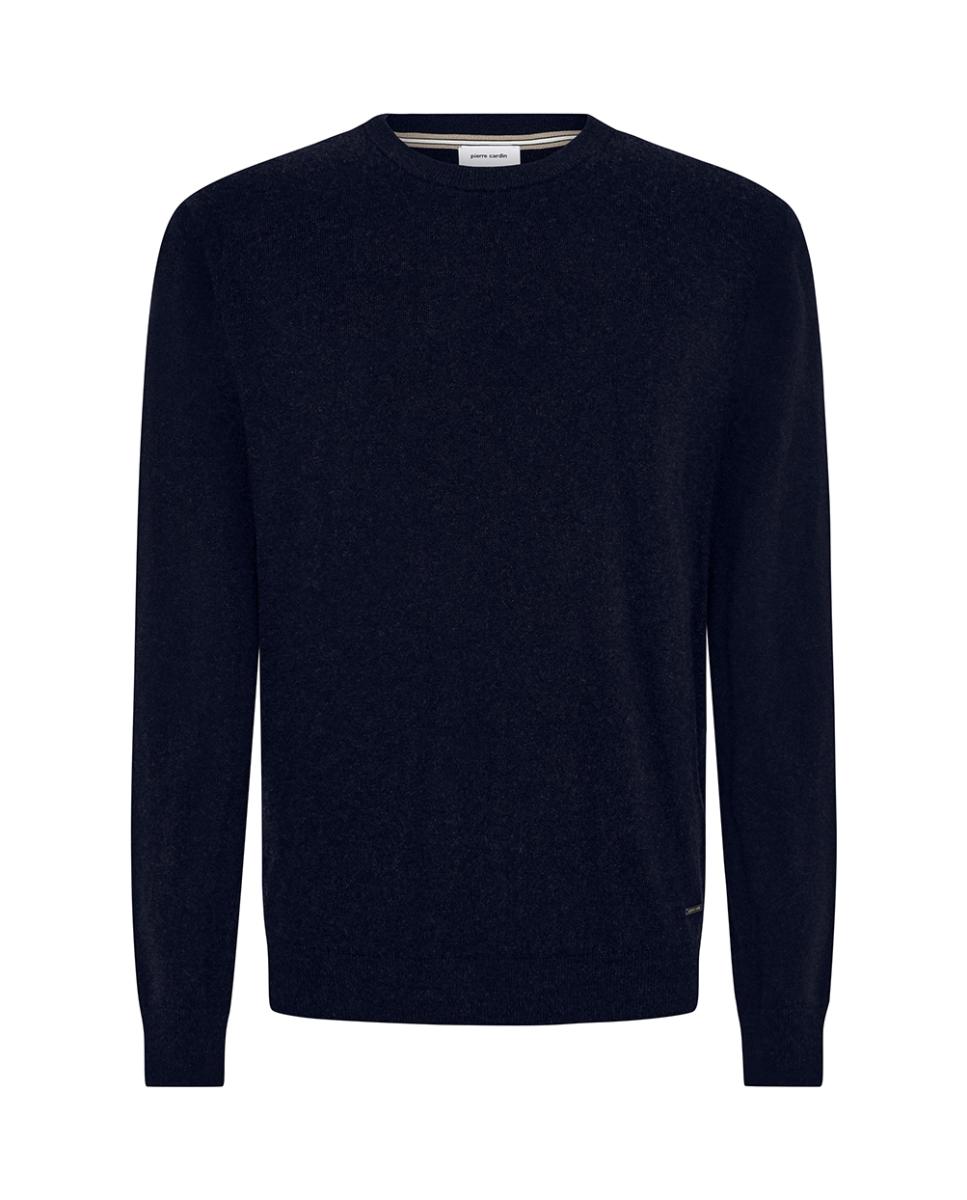 Jersey de hombre cuello caja modern fit 30% lana - Pierre Cardin - Azul marino Azul marino-5