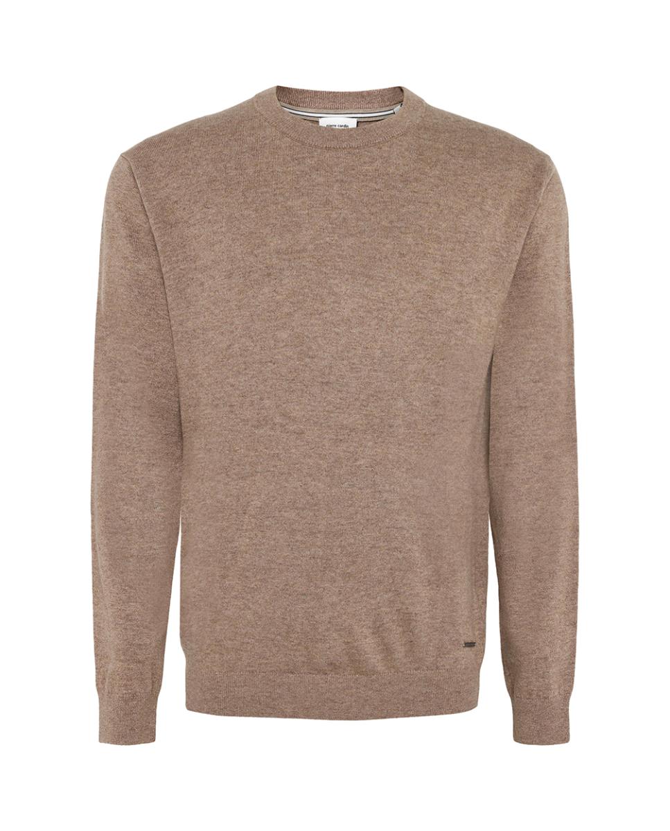 Jersey de hombre cuello caja modern fit 30% lana - Pierre Cardin - Beige Beige-5
