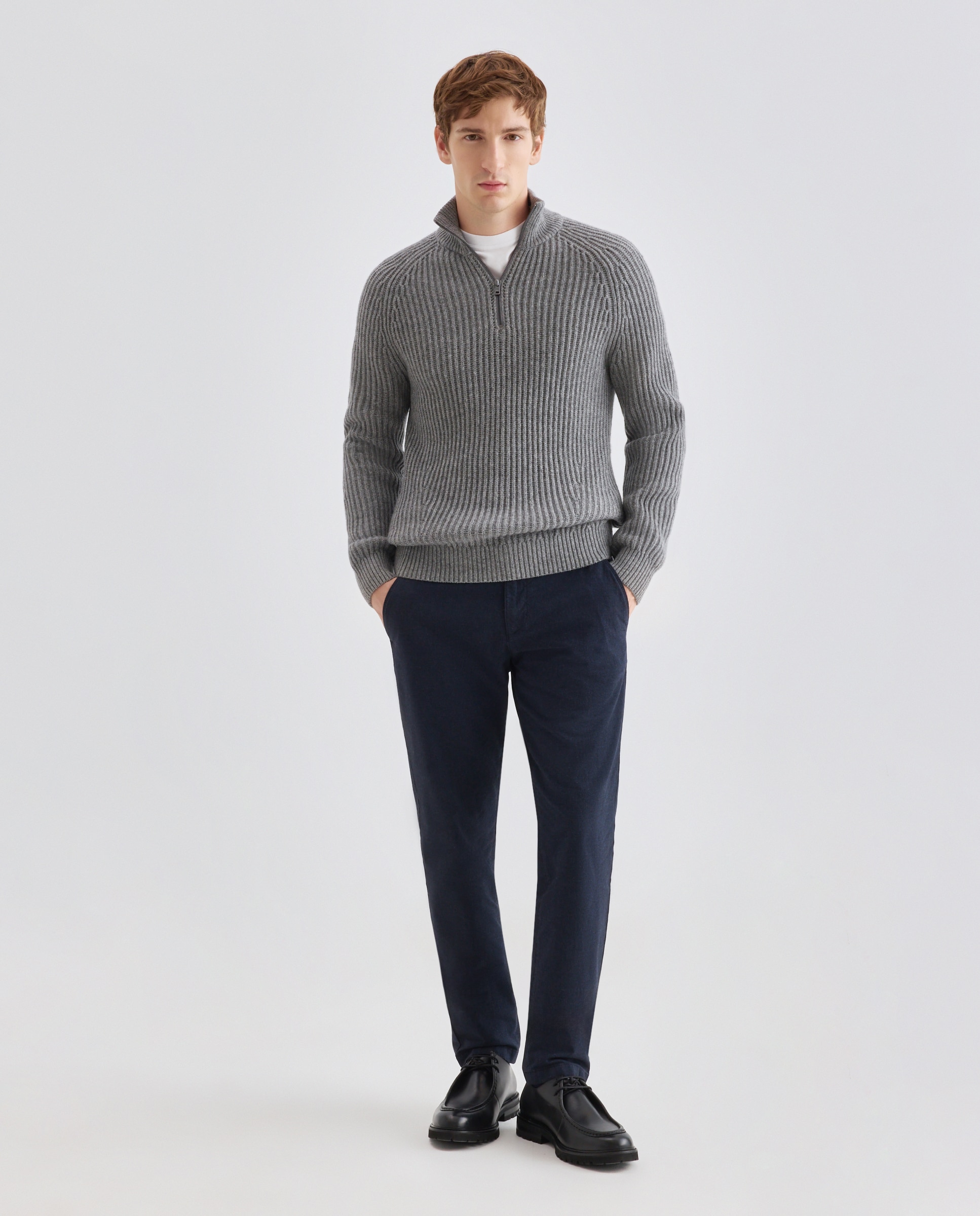 Imagen 2 de Punto para hombre con estilo moderno - Roy Robson - Gris Gris