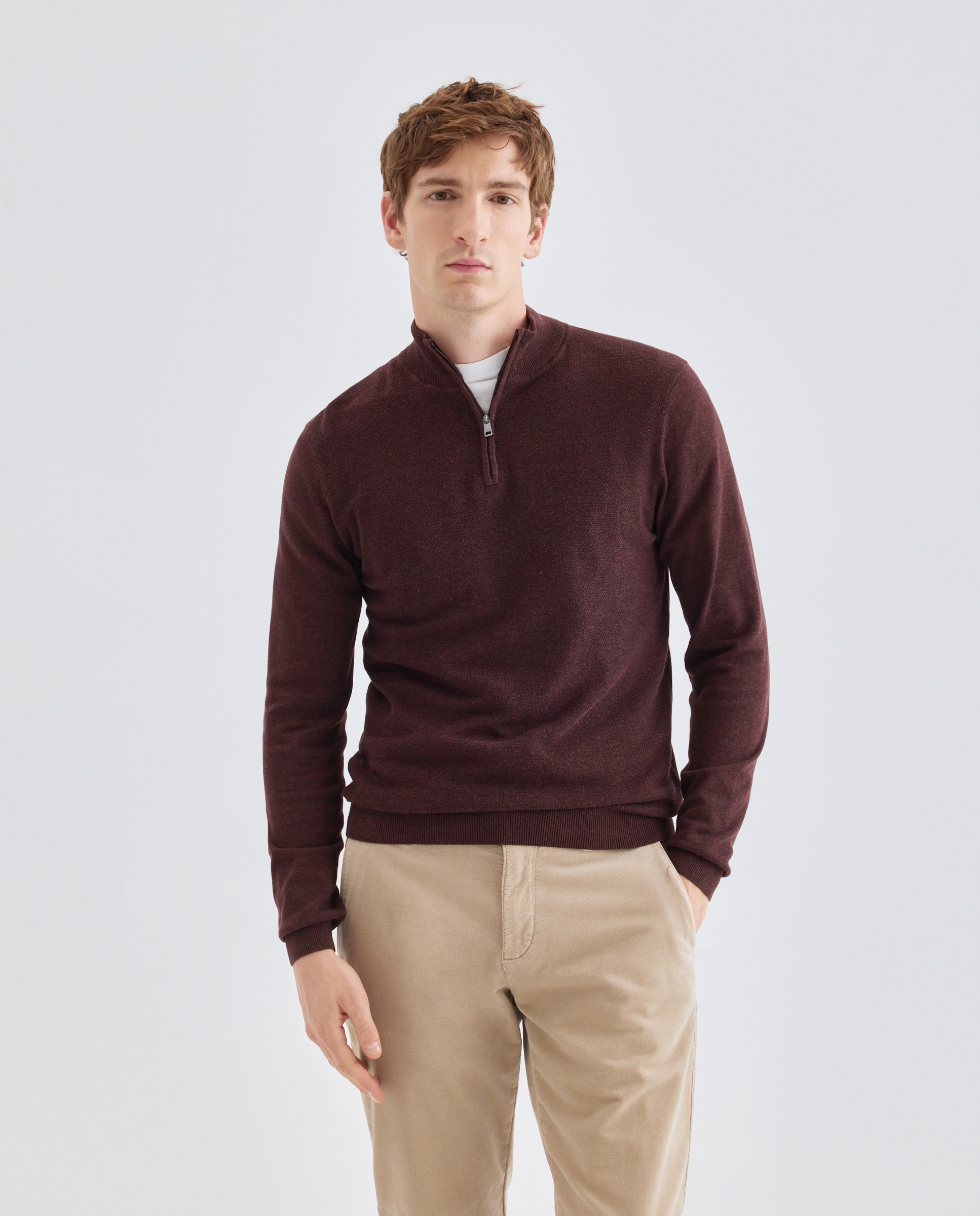 Imagen 1 de Punto para hombre con estilo moderno Rojo