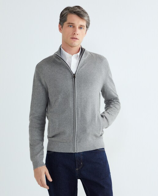 Imagen 0 de Cardigan de hombre con cremallera de soft cotton