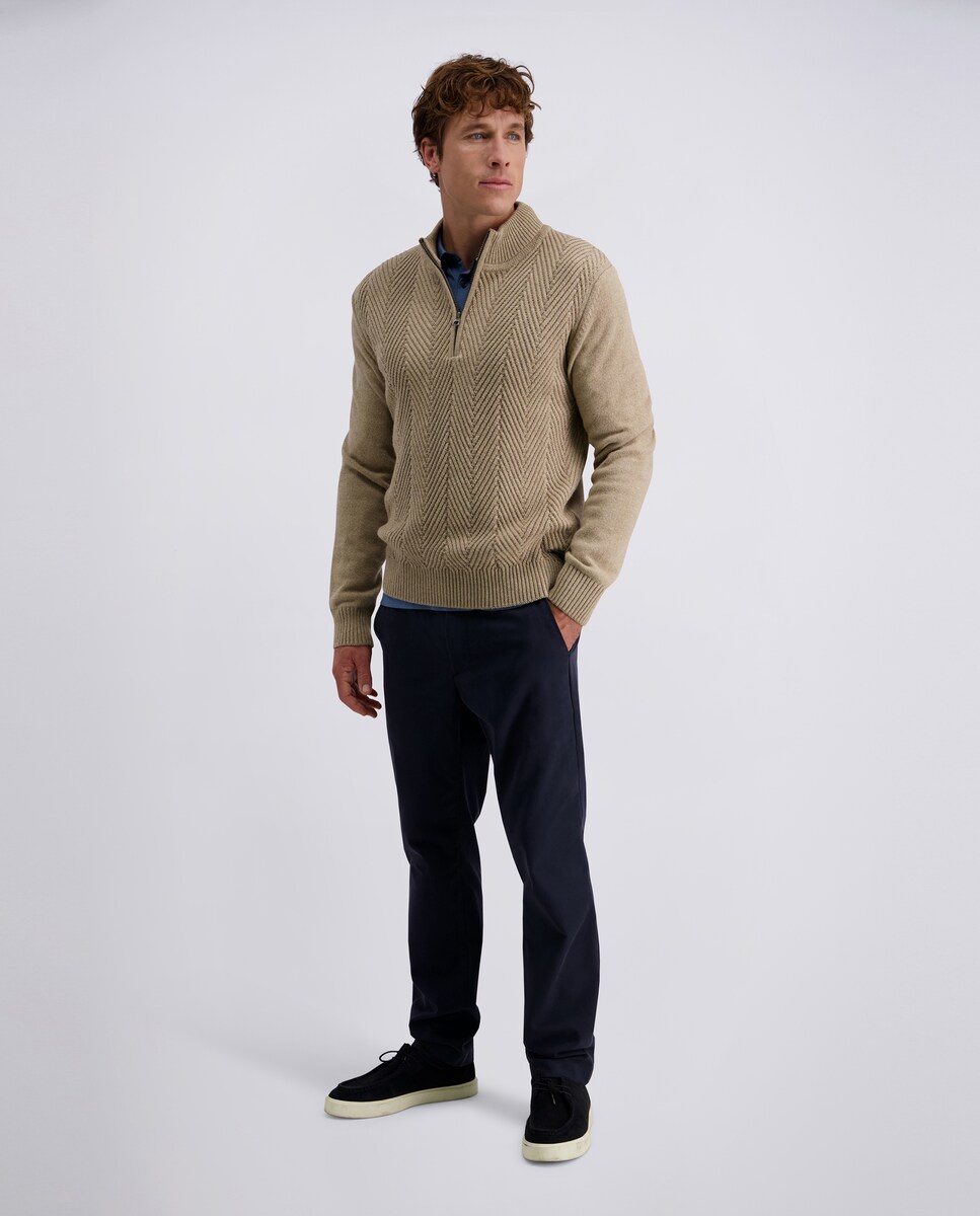 Polo Interlock Básico com Bolso e Manga Comprida - Azul Azul-claro-7