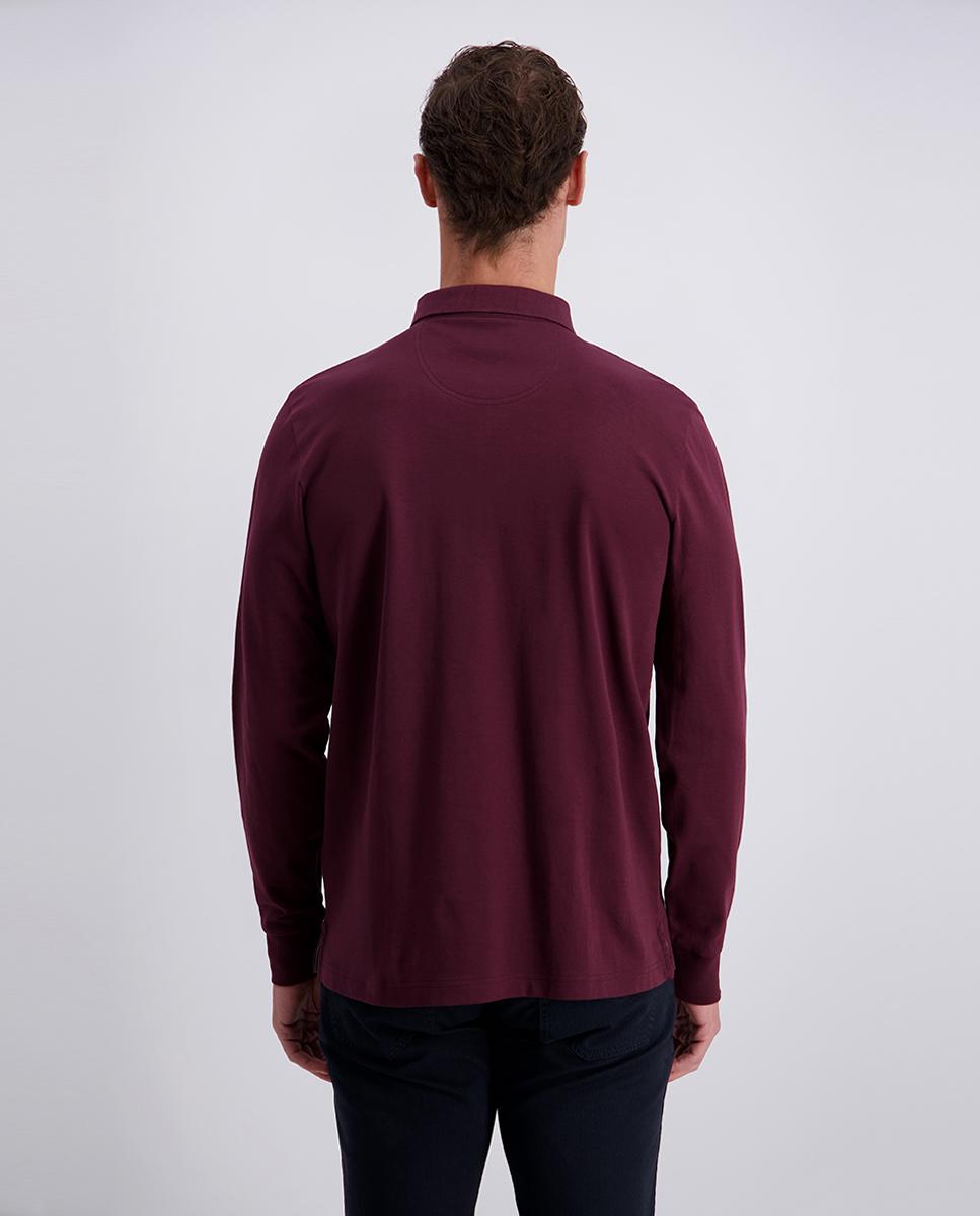 Polo Interlock básico Modern Fit Sólido com Bolso M/L Bordeaux-2