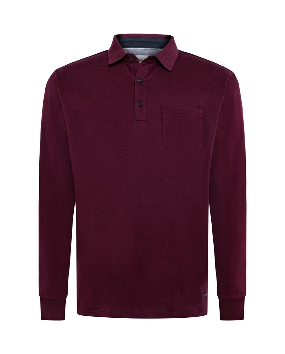 Polo Interlock básico Modern Fit Sólido com Bolso M/L Bordeaux-5