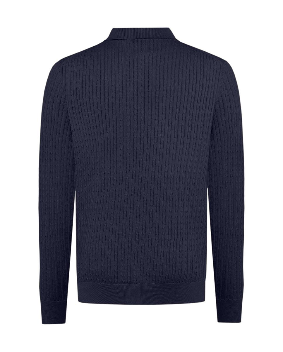 Polo de hombre modern fit punto ochos M/L - Pierre Cardin - Azul marino Azul marino-2
