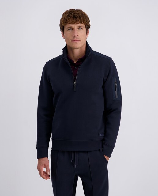 Imagem 0 de Sweatshirt Técnica com Meio Fecho de Correr - Azul