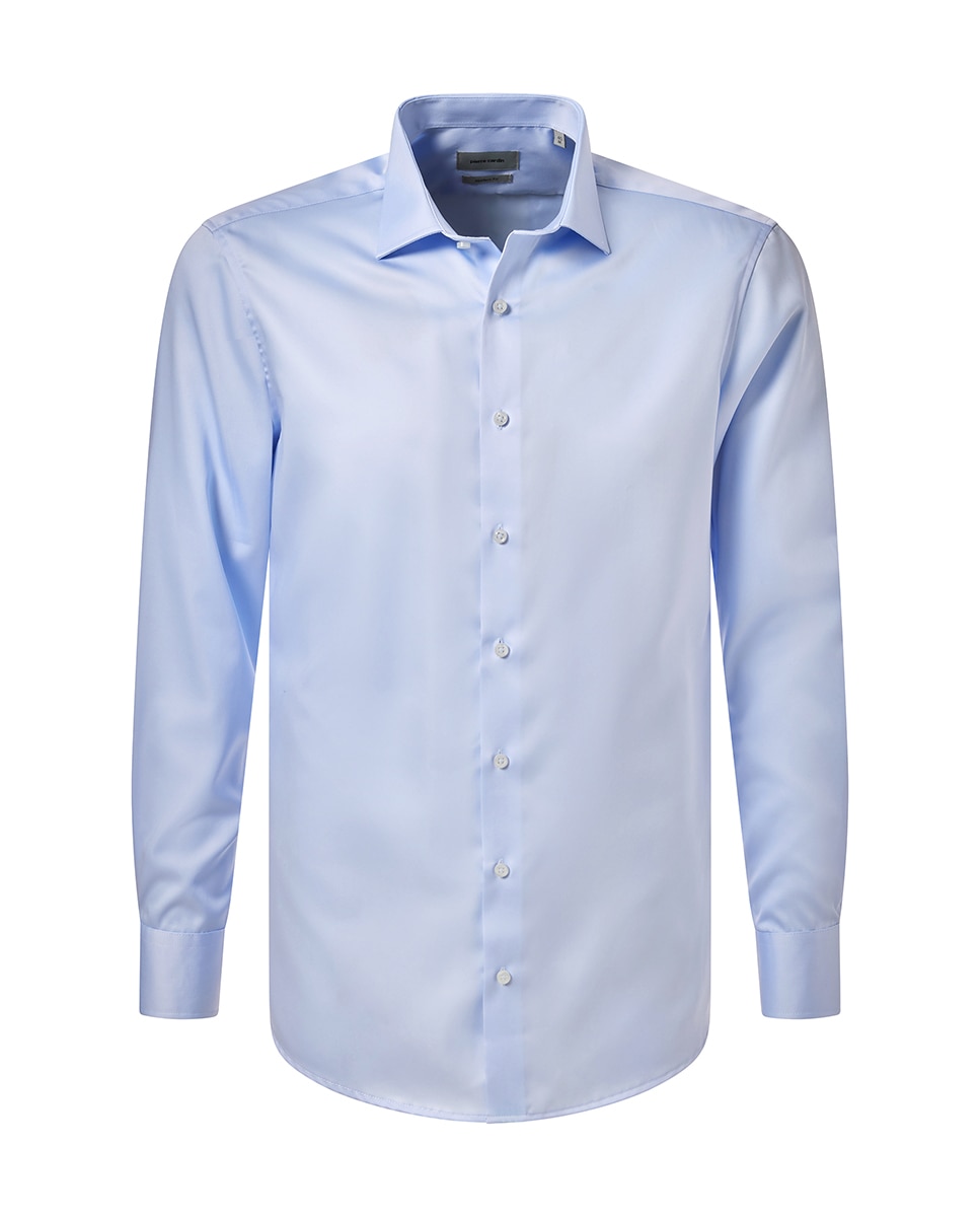 Camisa Clássica Modern Fit com Estrutura - Branco Azul-claro-6