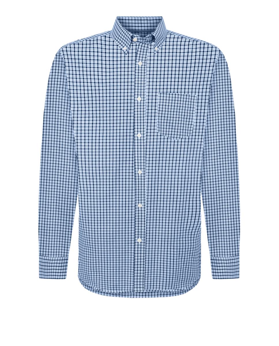 Imagem 0 de Camisa aos Quadrados Modern Fit de Algodão e Sarja Button Down