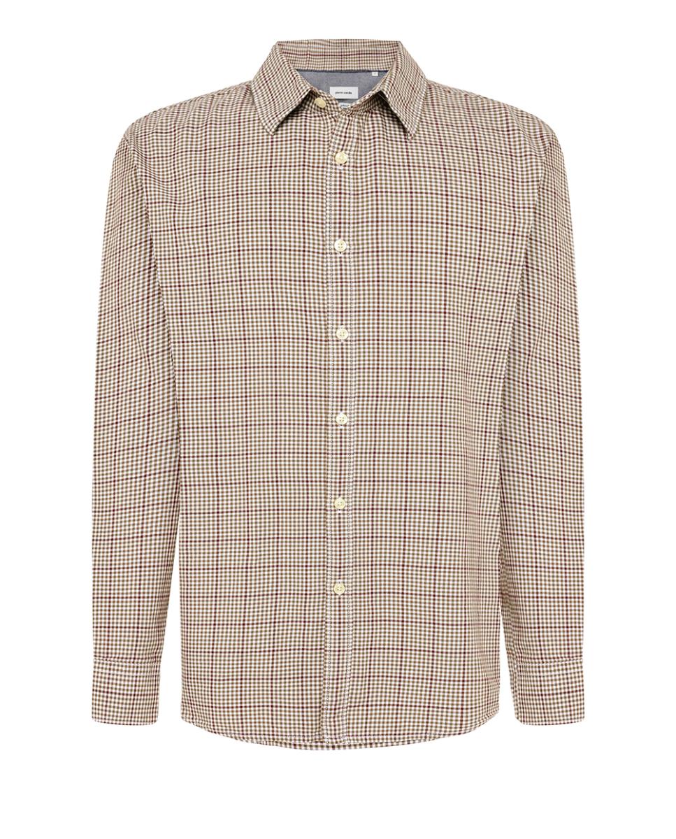 Camisa cuadros de hombre modern fit Oxford - Pierre Cardin - Beige Beige-5