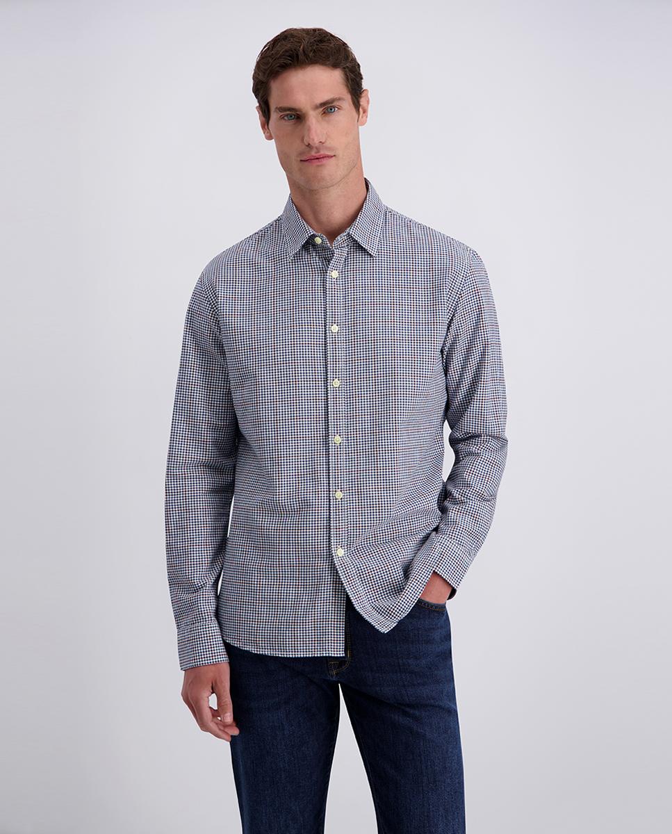 Imagem 0 de Camisa aos Quadrados Modern Fit Oxford