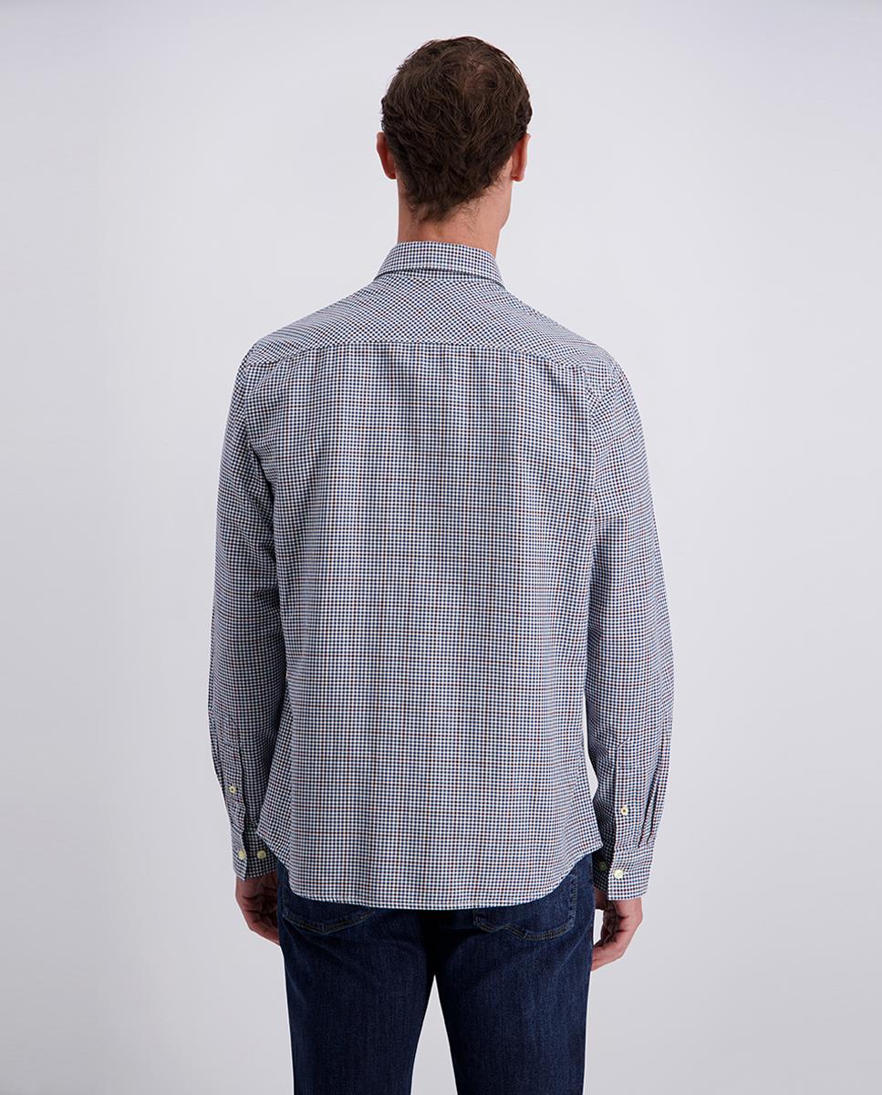 Camisa aos Quadrados Modern Fit Oxford Azul-marinho-2