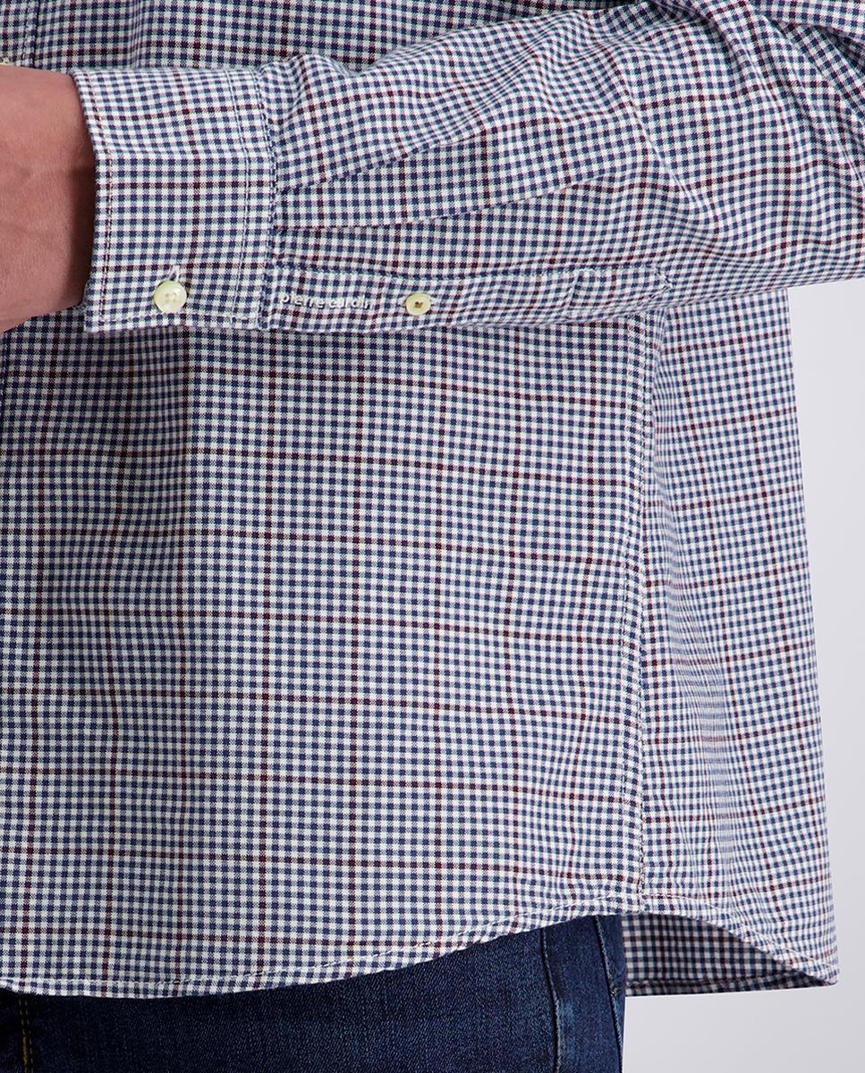 Camisa aos Quadrados Modern Fit Oxford Azul-marinho-4