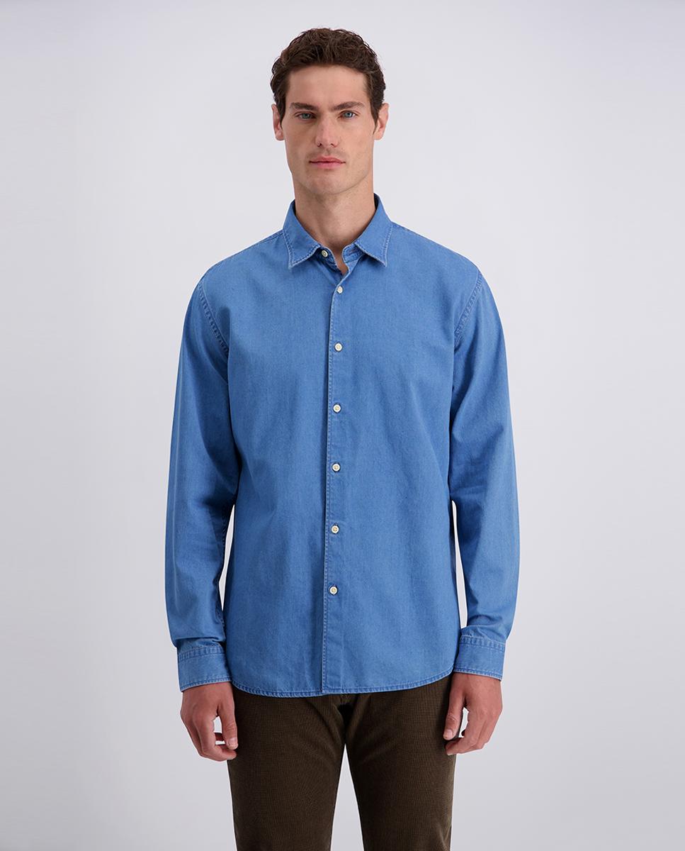 Imagen 1 de Camisa de hombre modern fit casual Chambré denim Azul índigo