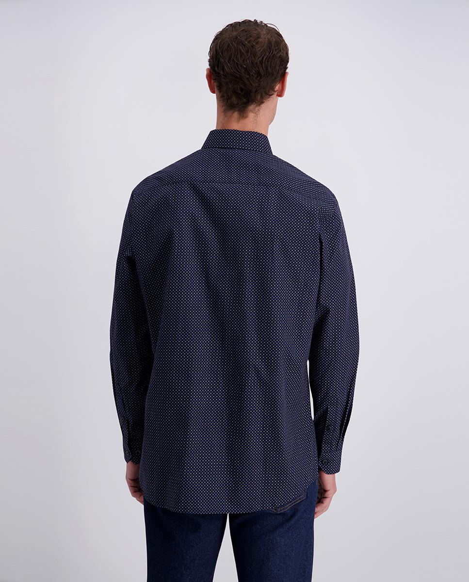 Camisa de hombre modern fit microfantasía - Pierre Cardin - Marrón Marrón-2