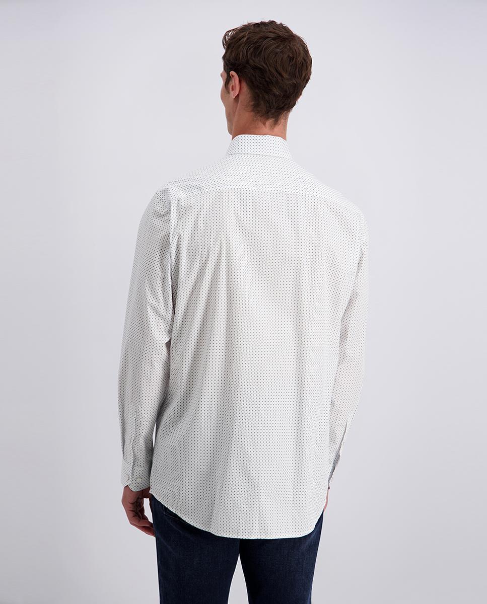 Camisa Modern Fit com Micro Fantasia Azul-claro-2