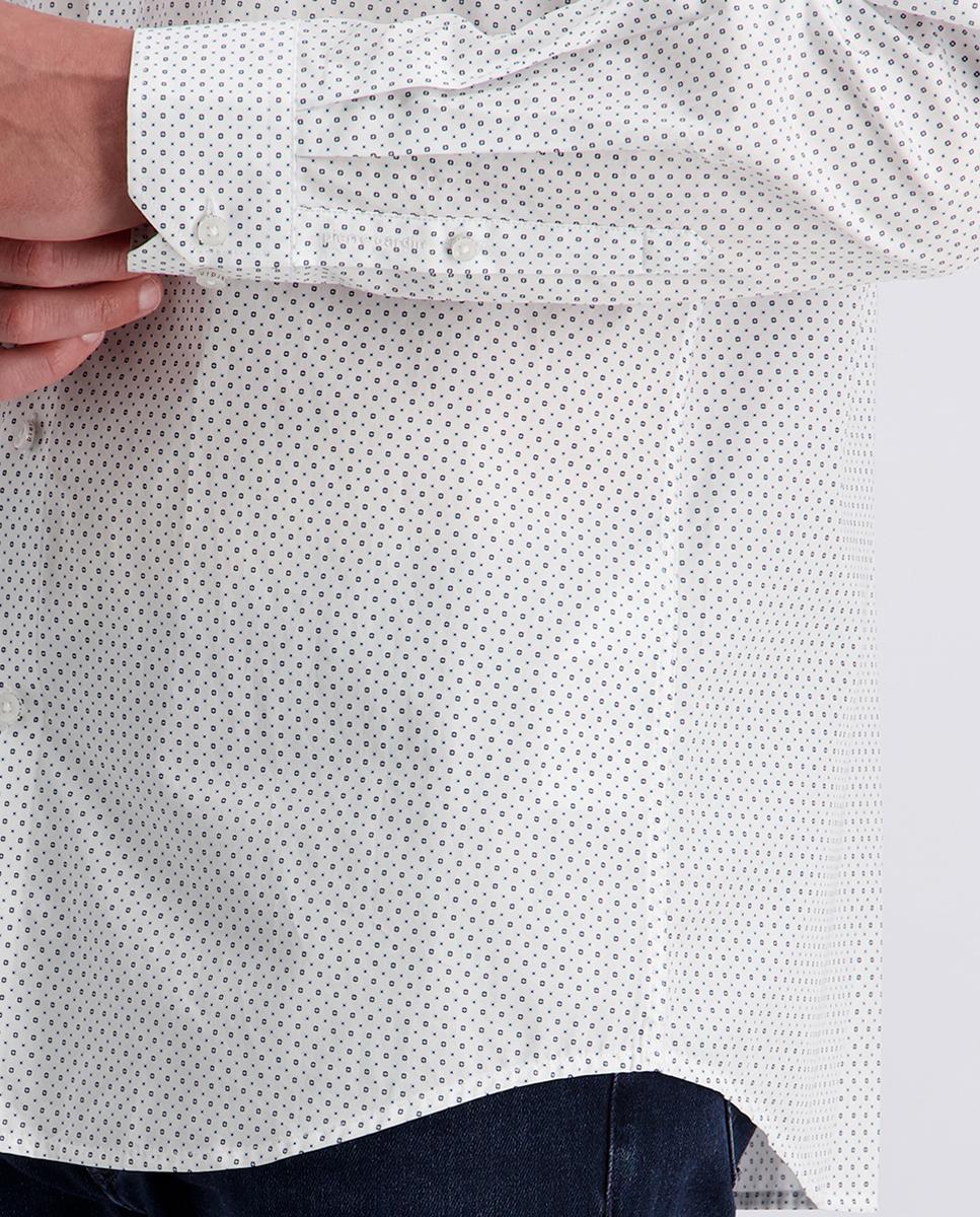 Camisa Modern Fit com Micro Fantasia Azul-claro-4